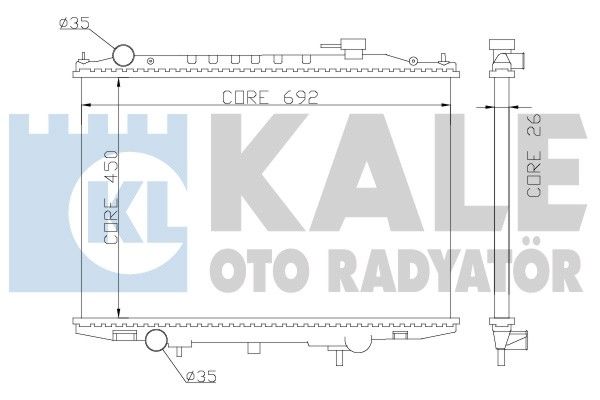 KALE OTO RADYATÖR Jäähdytin,moottorin jäähdytys 362900